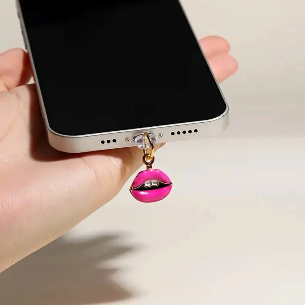 Super Cute Pink Lips For Apple iPhone • Dust Plug